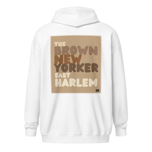 The Brown New Yorker East Harlem Unisex Zip-Up Hoodie - The APWT Gift Shop