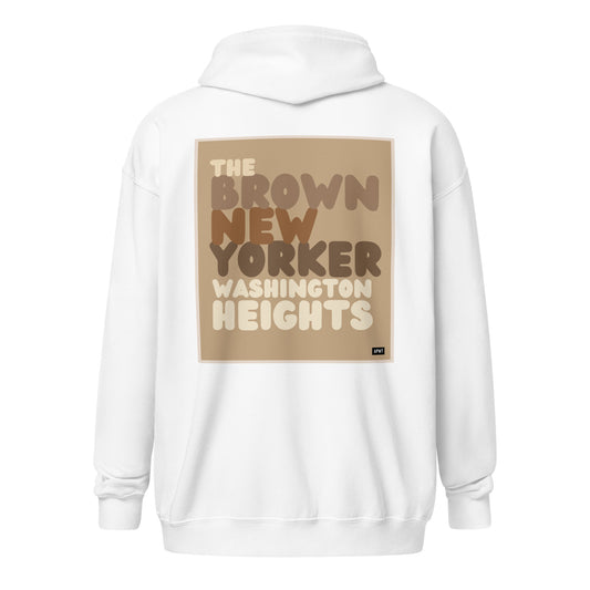 The Brown New Yorker Washington Heights Unisex Zip-Up Hoodie - The APWT Gift Shop