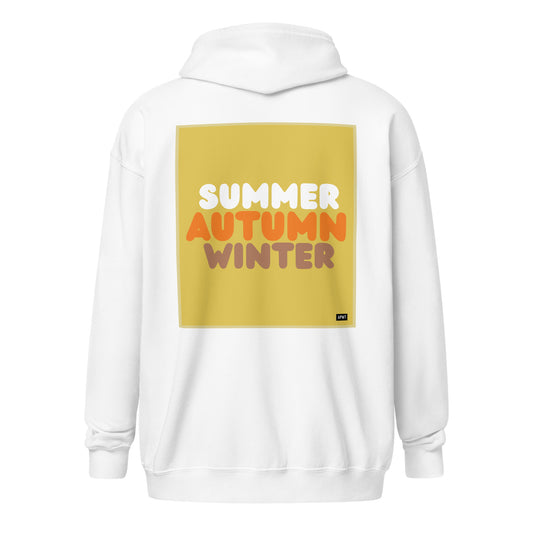 Autumn in Yellow Unisex Zip-Up Hoodie - The APWT Gift Shop