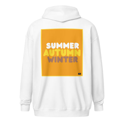 Autumn in Orange Unisex Zip-Up Hoodie - The APWT Gift Shop