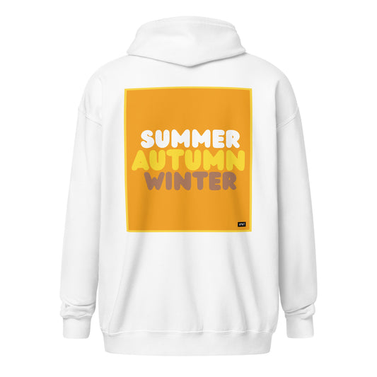 Autumn in Orange Unisex Zip-Up Hoodie - The APWT Gift Shop