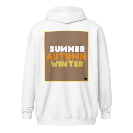 Autumn in Brown Unisex Zip-Up Hoodie - The APWT Gift Shop