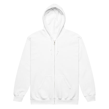 The Spring into Summer Unisex Zip-Up Hoodie in White from the APWT Gift Shop Front