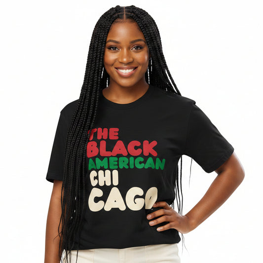 The Black American Chicago Premium Unisex T-Shirt