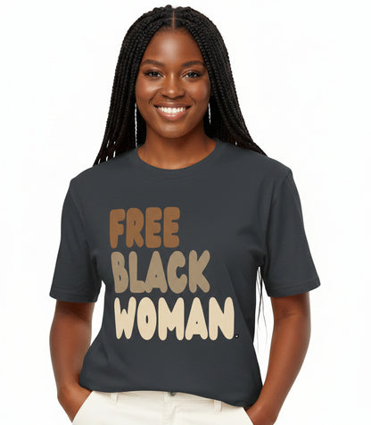 Free Black Woman Premium Unisex T-Shirt - Available in Assorted Colors
