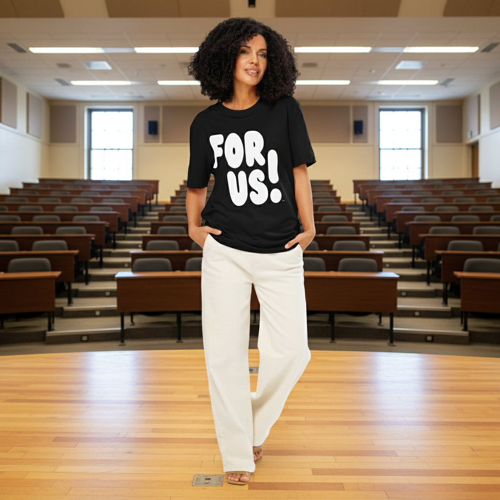The For Us in Black and White Premium Unisex T-Shirt - The APWT Gift Shop