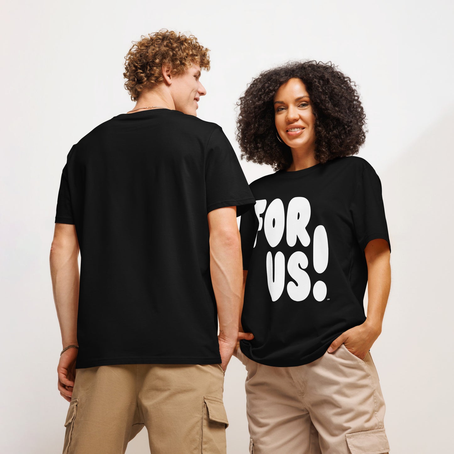 The For Us in Black and White Premium Unisex T-Shirt - The APWT Gift Shop