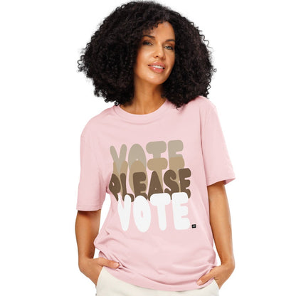 Please Vote in Brown Premium Unisex T-Shirt - Available in Assorted Colors