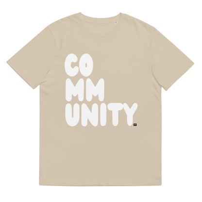 Community in Beige and White Premium Unisex T-Shirt - The APWT Gift Shop