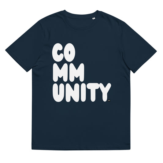 Community in Blue and White Premium Unisex T-Shirt - The APWT Gift Shop