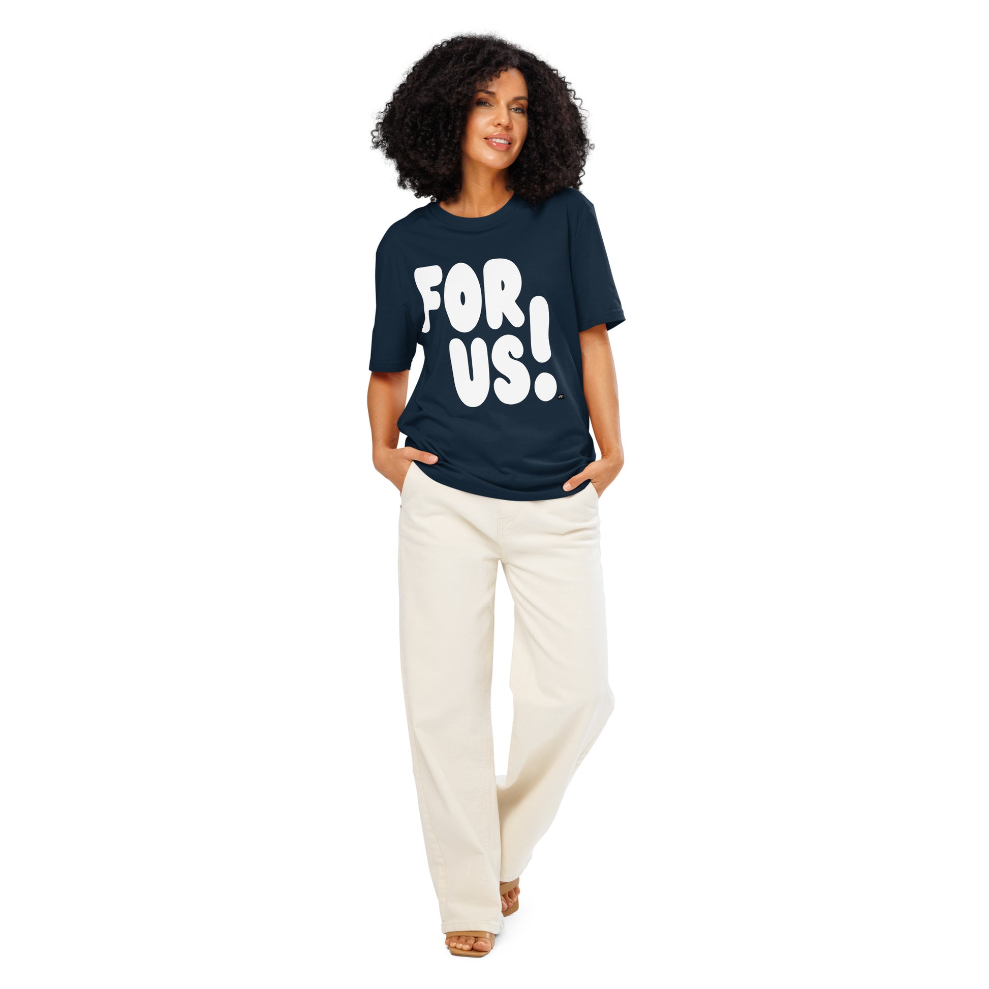 For Us in Blue and White Premium Unisex T-Shirt - The APWT Gift Shop