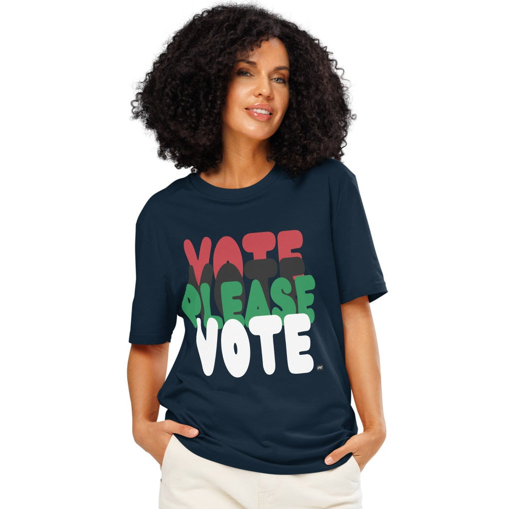 Please Vote in Black Premium Unisex T-Shirt - Available in 4 Colors