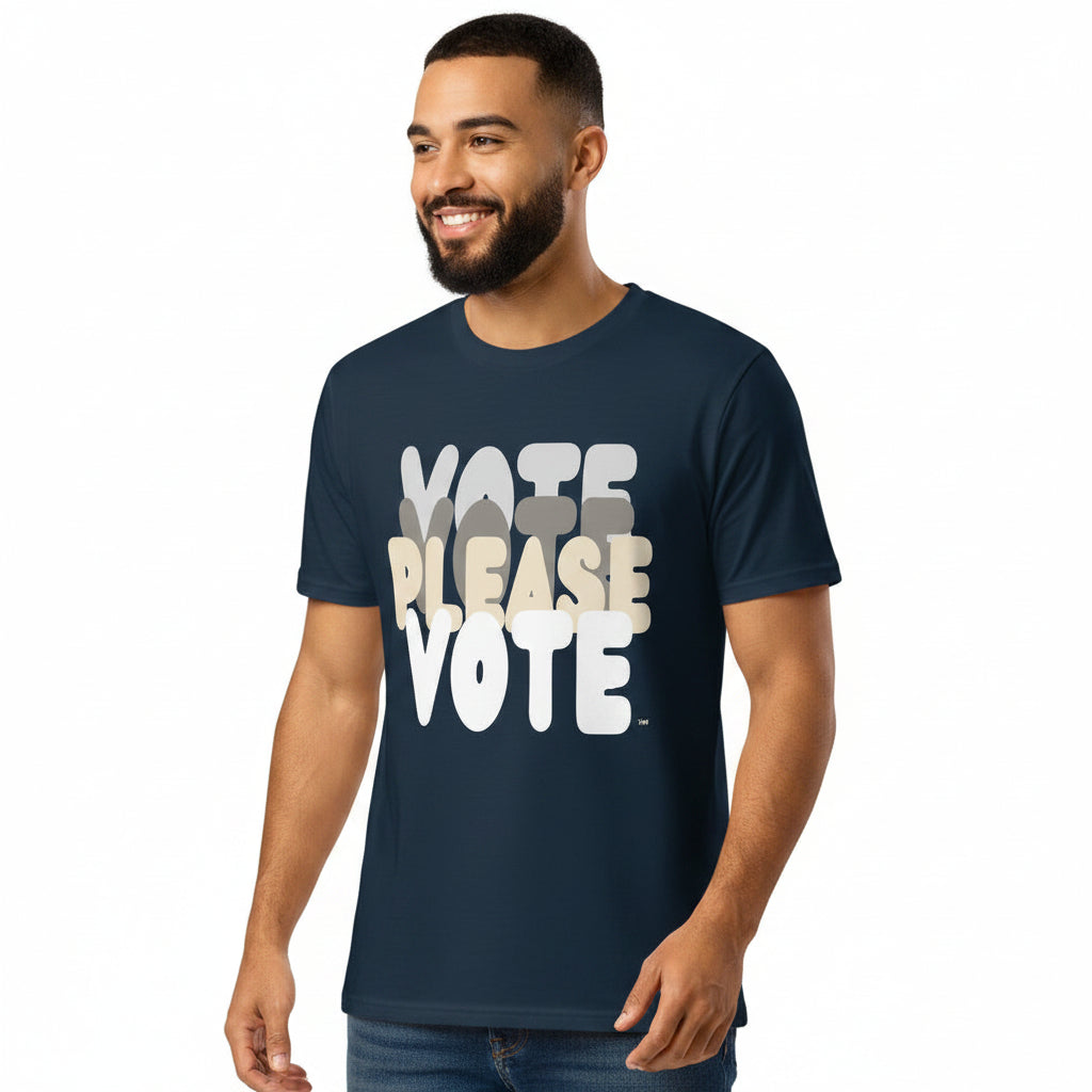 Please Vote in Black and White Premium Unisex T-Shirt - Available in 2 Colors