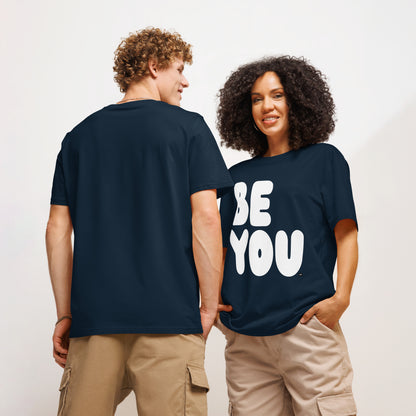 Be You in Blue and White Premium Unisex T-Shirt - The APWT Gift Shop