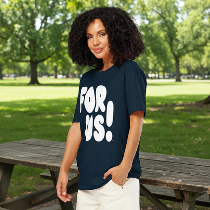For Us in Blue and White Premium Unisex T-Shirt - The APWT Gift Shop