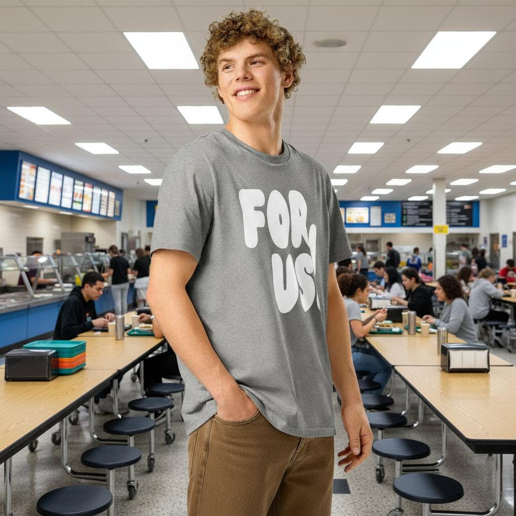 For Us in Grey and White Premium Unisex T-Shirt - The APWT Gift Shop