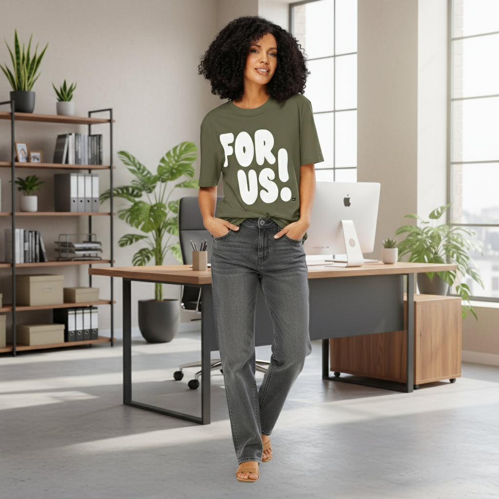 For Us in Green and White Premium Unisex T-Shirt - The APWT Gift Shop