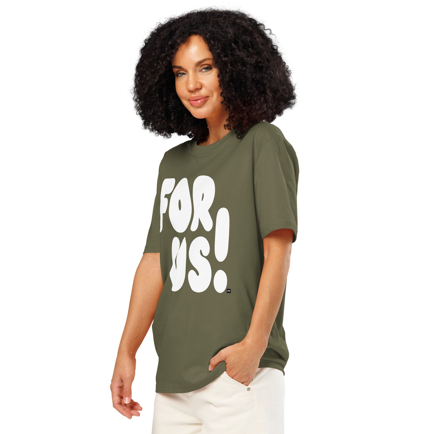For Us in Green and White Premium Unisex T-Shirt - The APWT Gift Shop