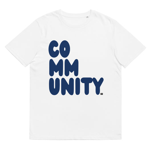 A Community in Dark Blue Premium Unisex White T-Shirt - The APWT Gift Shop