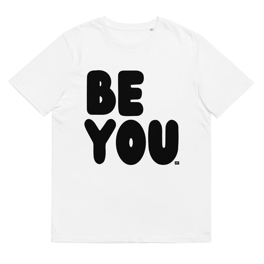 Be You in Black and White Premium Unisex White T-Shirt - The APWT Gift Shop