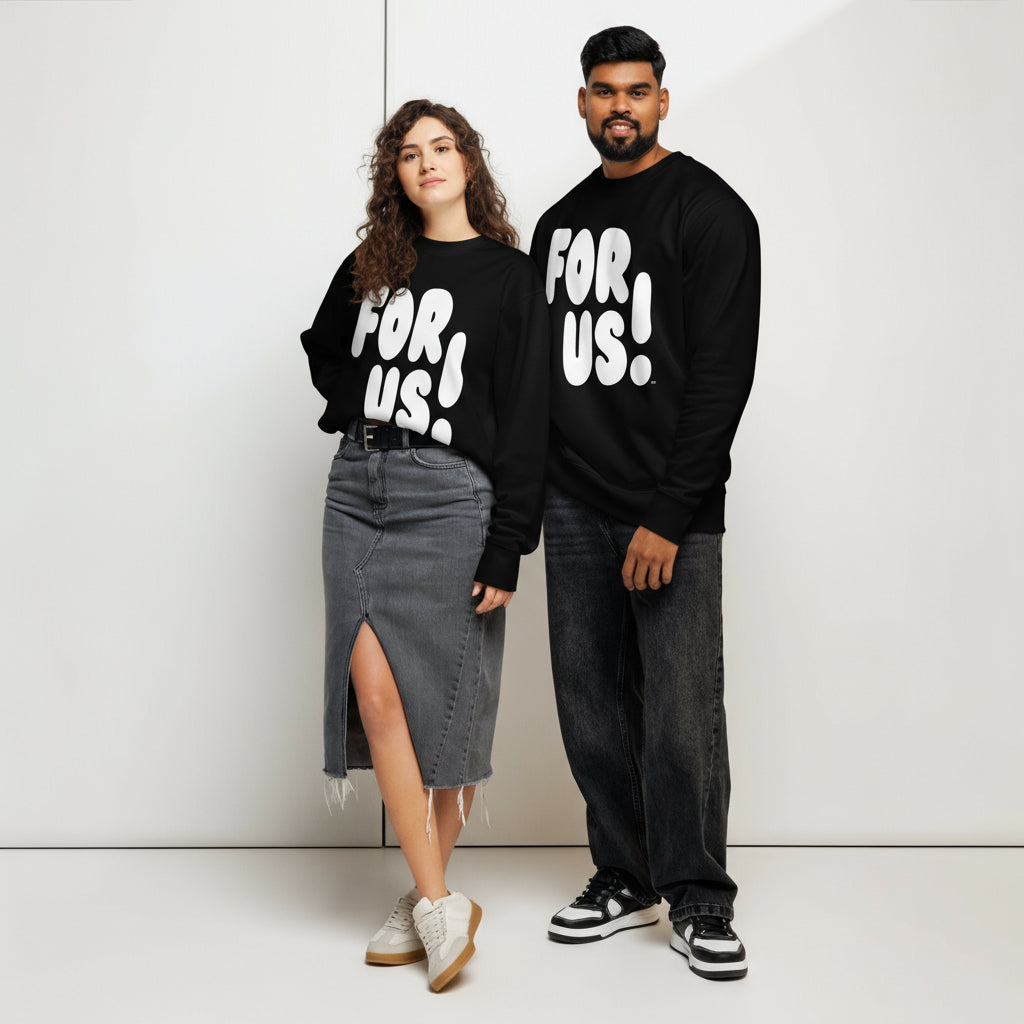 For Us in Black and White Premium Unisex Crew Neck Sweatshirt - The APWT Gift Shop