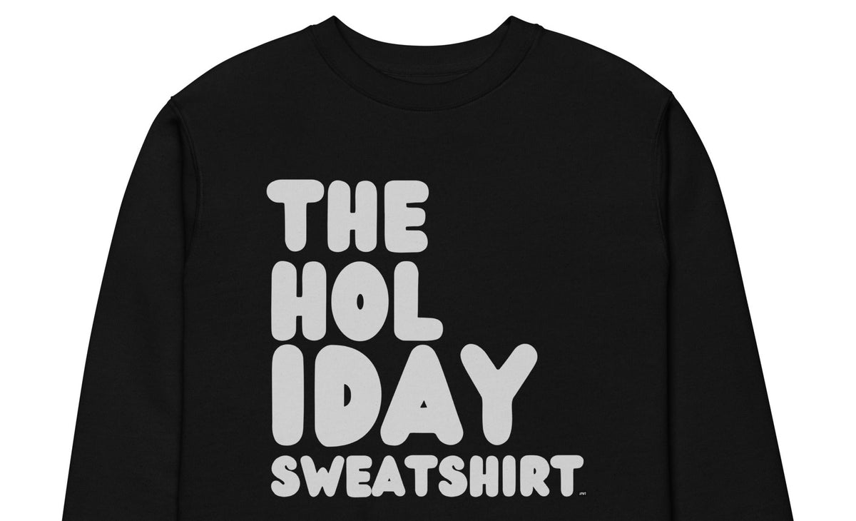 The Holiday Celebration Premium Unisex Crew Neck Sweatshirt from the APWT Holiday Shop and the Premium Basics Collection - Close-Up