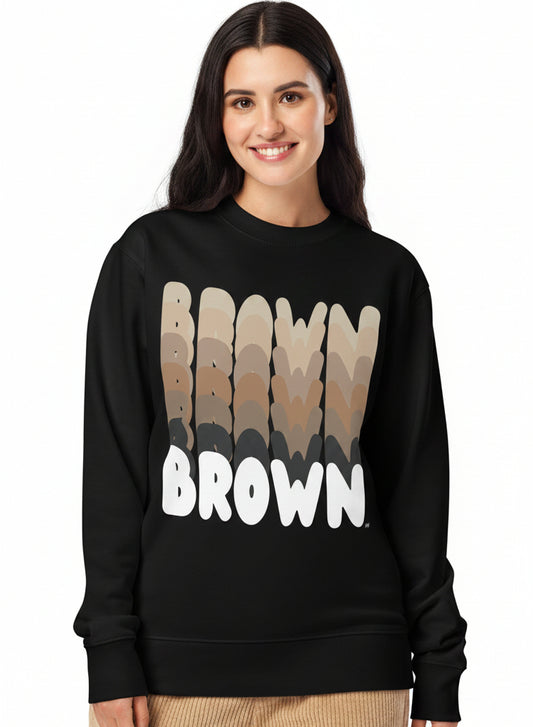 Shades in Brown Premium Unisex Crew Neck Sweatshirt - The APWT Gift Shop