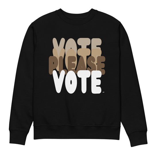 Please Vote in Brown Premium Unisex Crew Neck Sweatshirt - The APWT Gift Shop