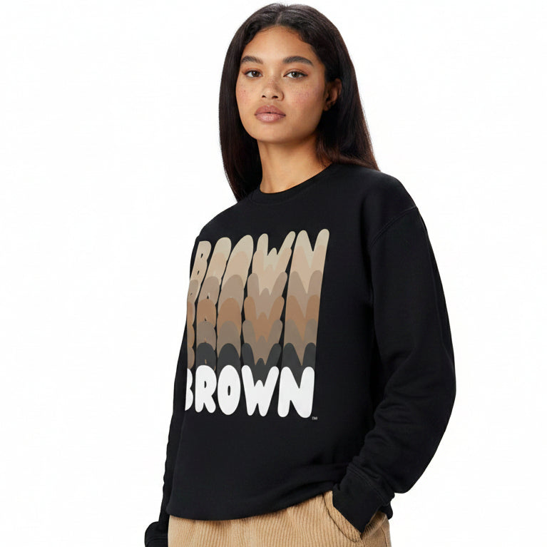 Shades in Brown Premium Unisex Crew Neck Sweatshirt - The APWT Gift Shop