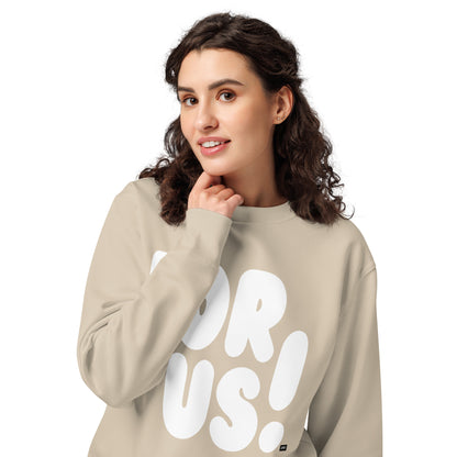 For Us in Beige Premium Unisex Crew Neck Sweatshirt - The APWT Gift Shop