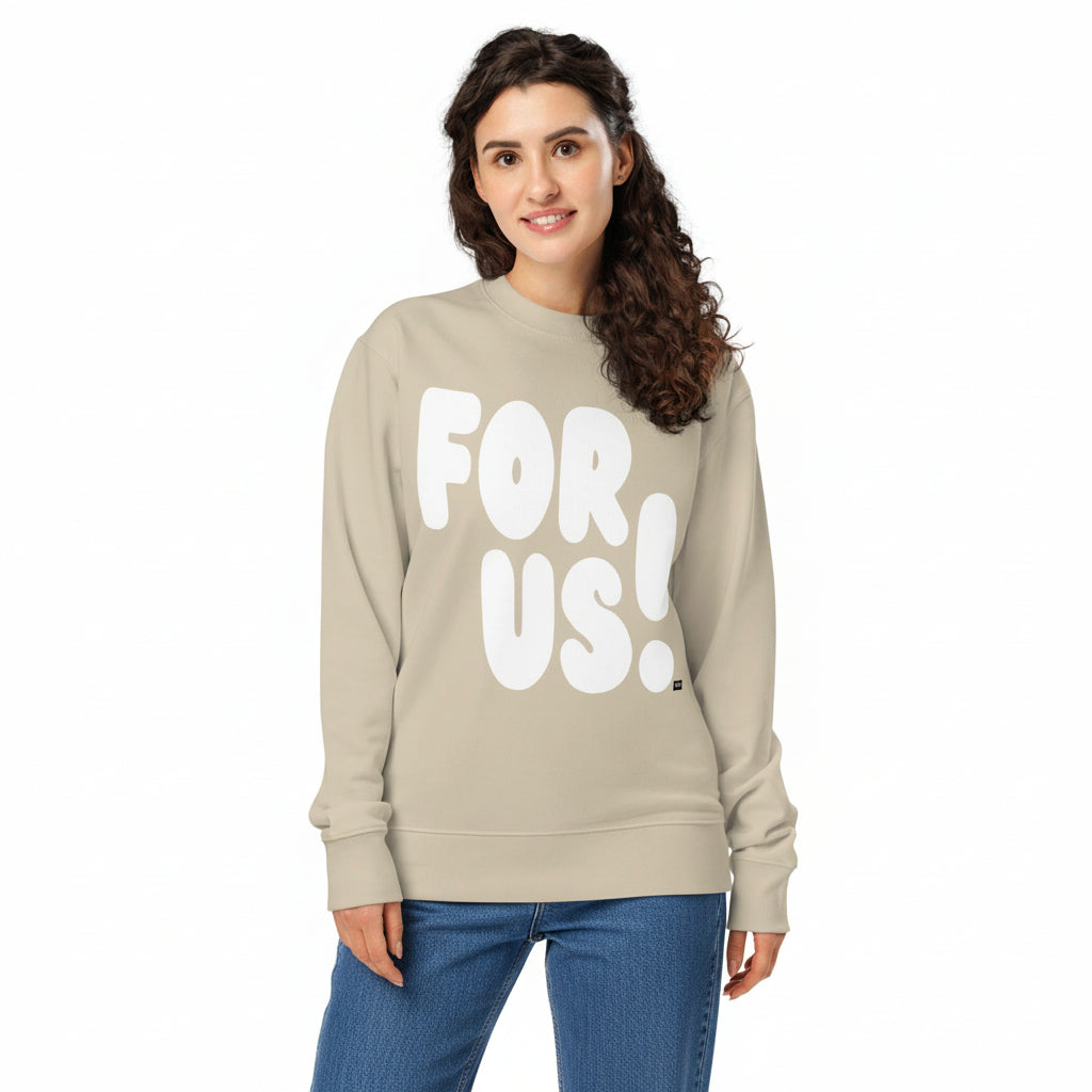 For Us in Beige Premium Unisex Crew Neck Sweatshirt - The APWT Gift Shop