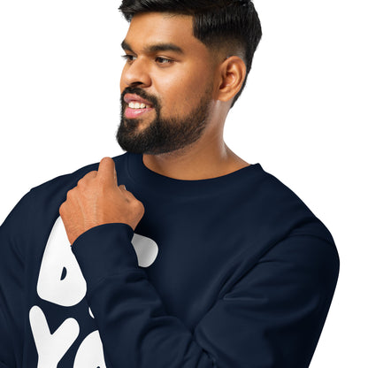 Be You in Blue and White Premium Unisex Crew Neck Sweatshirt