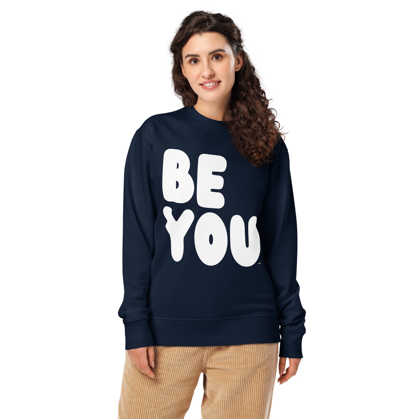Be You in Blue and White Premium Unisex Crew Neck Sweatshirt - The APWT Gift Shop