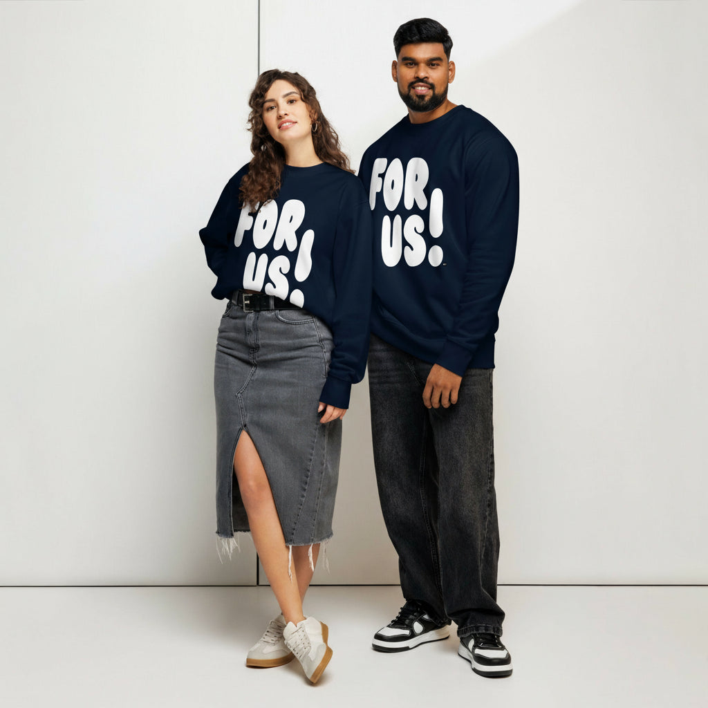 For Us in Blue and White Premium Unisex Crew Neck Sweatshirt - The APWT Gift Shop