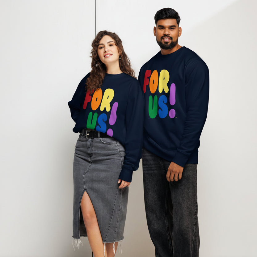 Rainbow For Us Premium Unisex Crew Neck Sweatshirt - The APWT Gift Shop