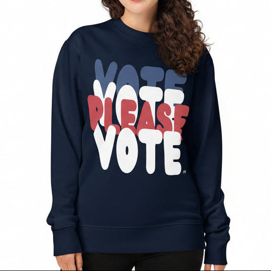 Please Vote Premium Unisex Crew Neck Sweatshirt - Available in 2 Colors