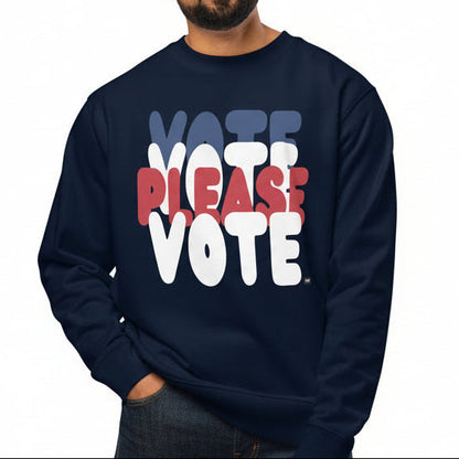 Please Vote Premium Unisex Crew Neck Sweatshirt - Available in 2 Colors