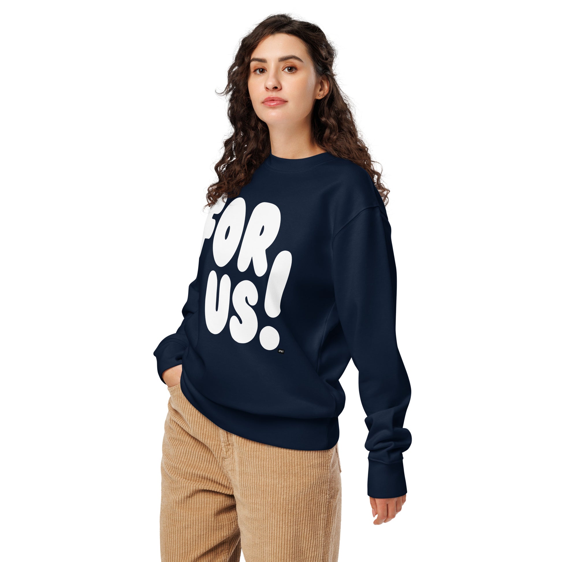 For Us in Blue and White Premium Unisex Crew Neck Sweatshirt - The APWT Gift Shop