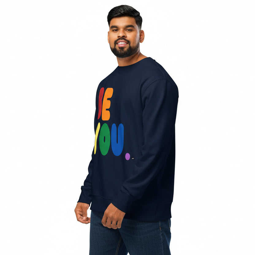 Rainbow Be You Premium Unisex Crew Neck Sweatshirt - The APWT Gift Shop