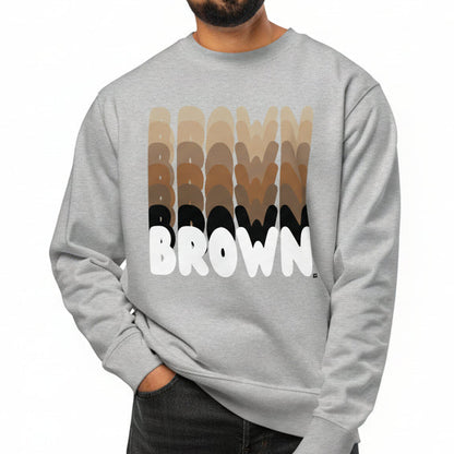 Shades in Brown Premium Unisex Crew Neck Sweatshirt - Available in 3 Colors