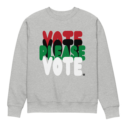 Please Vote in Black Premium Unisex Crew Neck Sweatshirt - Available in 2 Colors