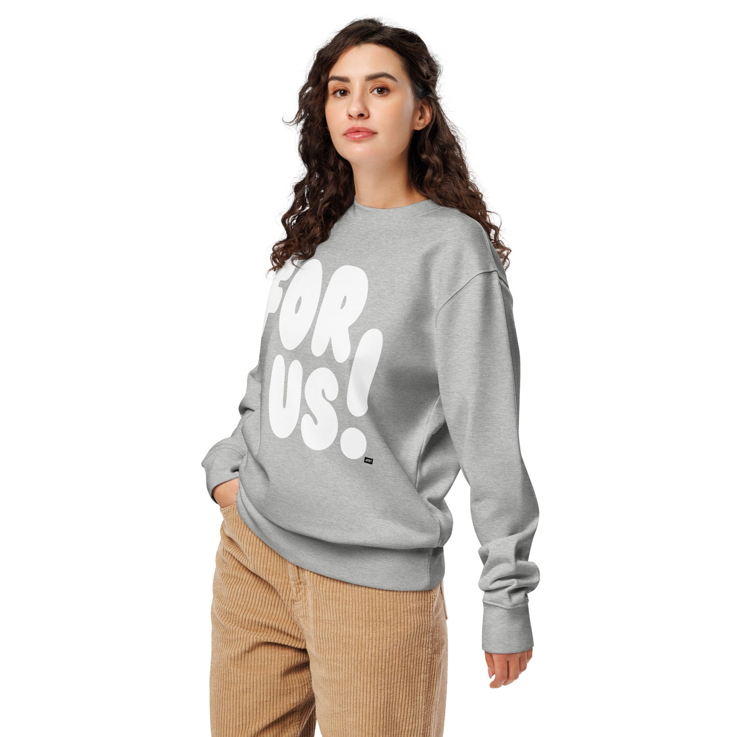For Us in Grey and White Premium Unisex Crew Neck Sweatshirt - The APWT Gift Shop