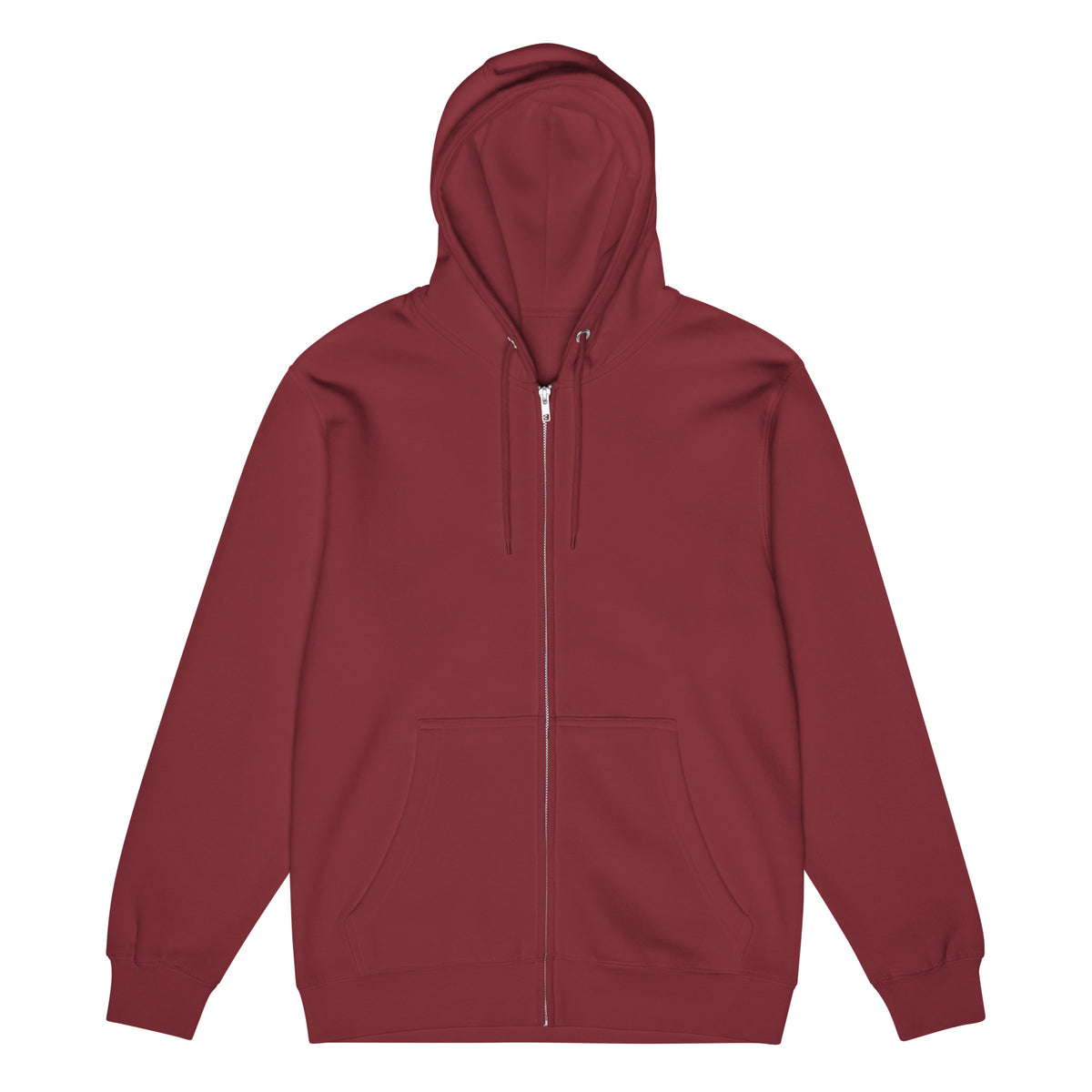 The APWT Gift Shop's Best Man's Hoodie Premium Unisex Zip-Up Hoodie from the APWT Wedding Shop and the Premium Basics Collection  - Front in Burgundy