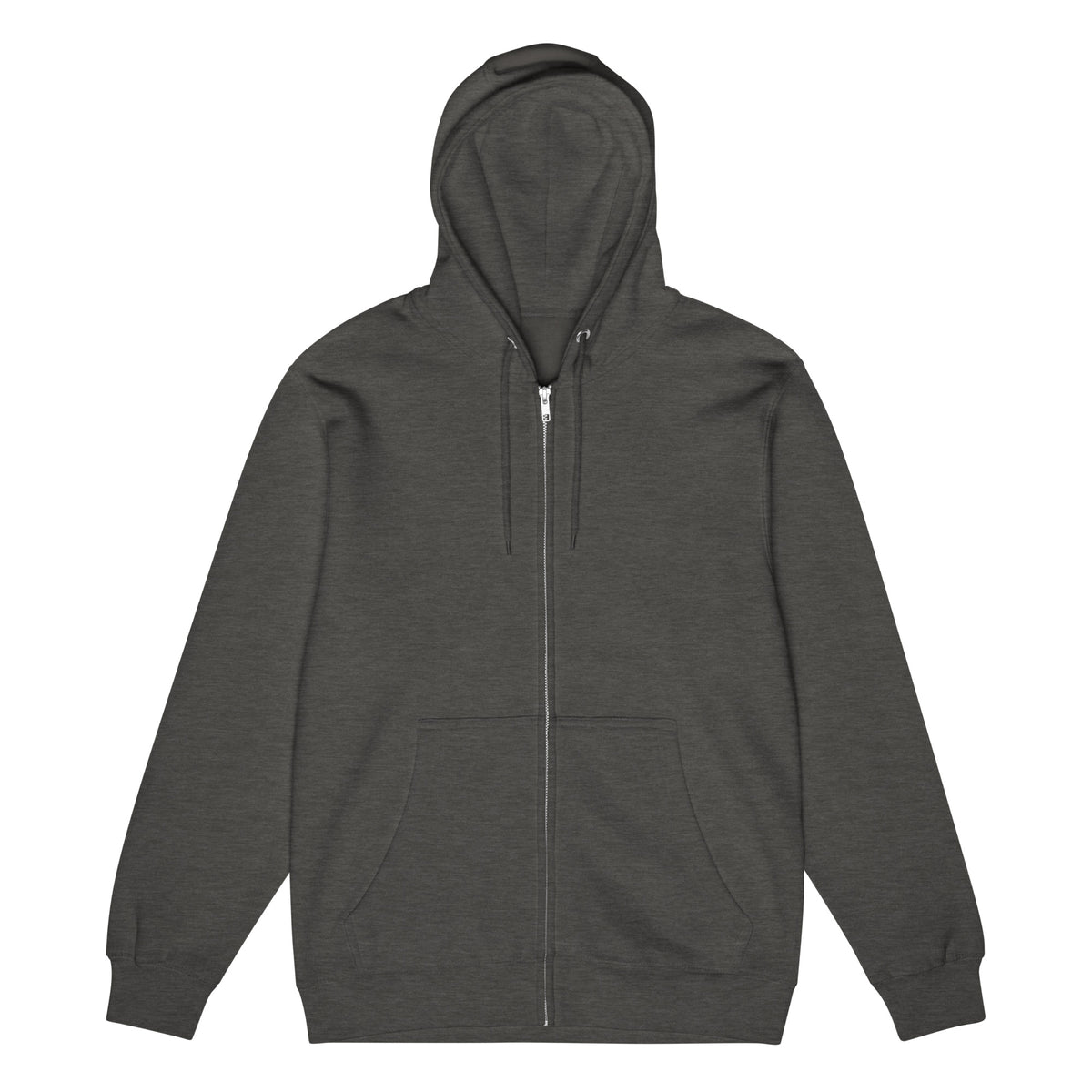 The APWT Gift Shop's Best Man's Hoodie Premium Unisex Zip-Up Hoodie from the APWT Wedding Shop and the Premium Basics Collection  - Front in Dark Grey