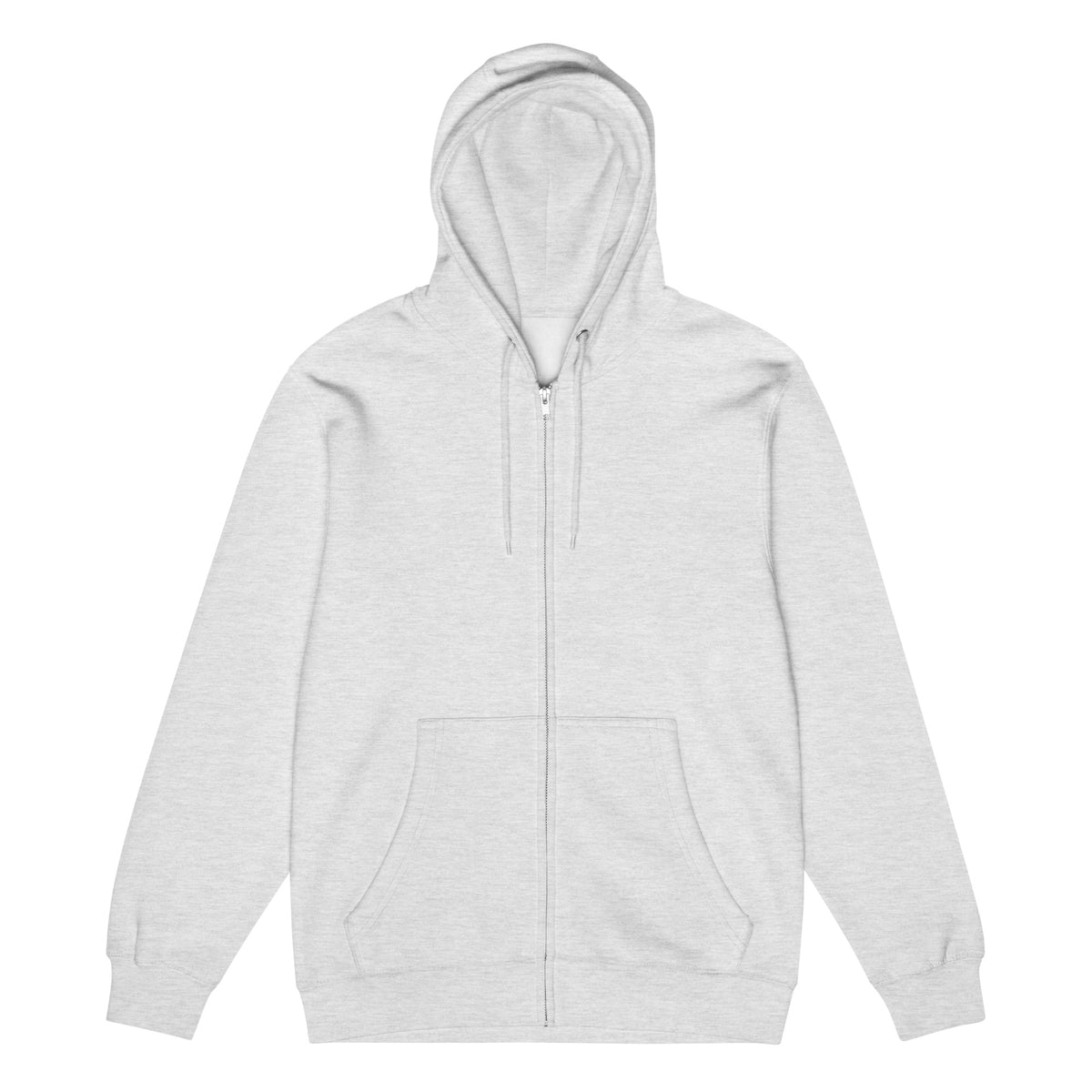 The APWT Gift Shop's Best Man's Hoodie Premium Unisex Zip-Up Hoodie from the APWT Wedding Shop and the Premium Basics Collection  - Front in Grey