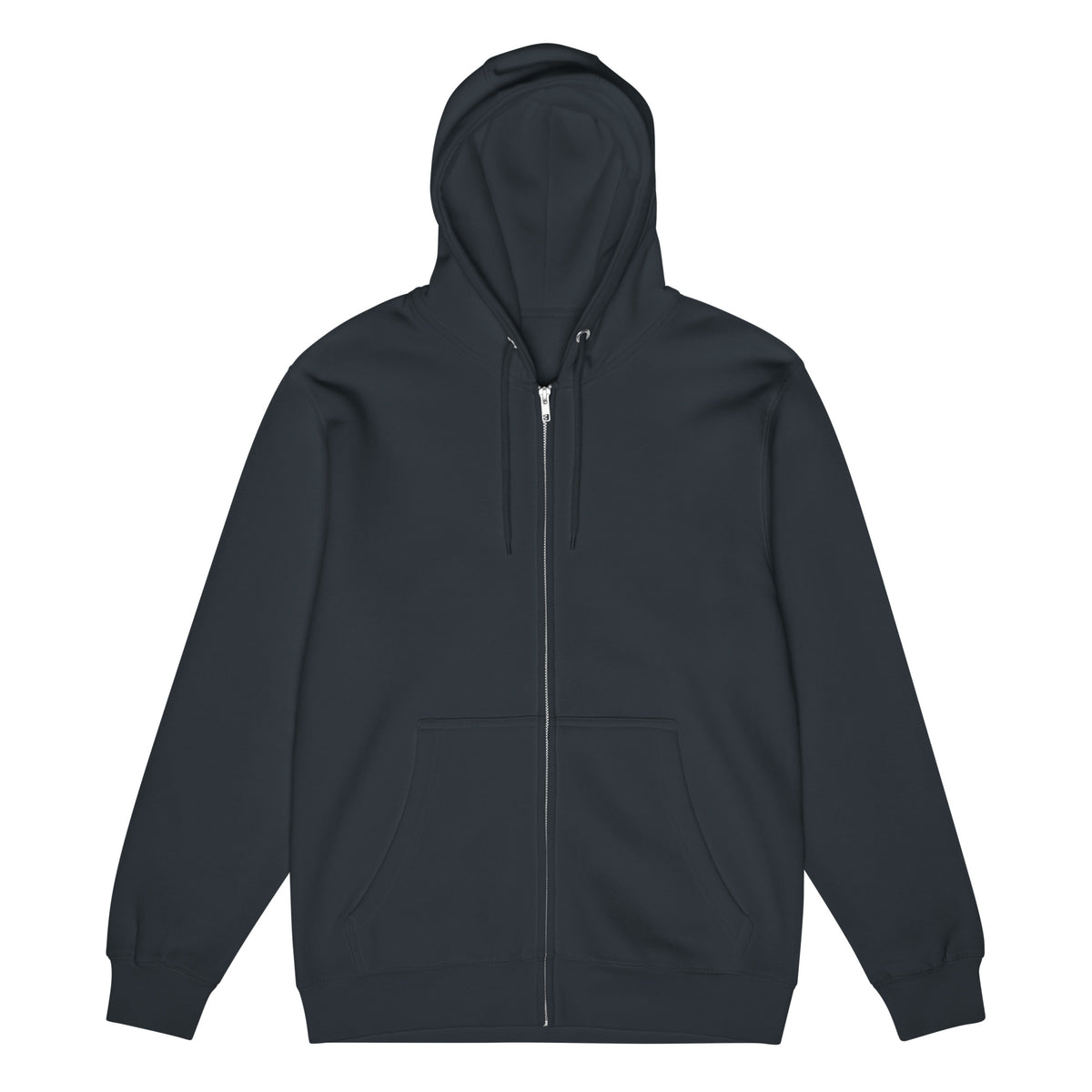 The APWT Gift Shop's Best Man's Hoodie Premium Unisex Zip-Up Hoodie from the APWT Wedding Shop and the Premium Basics Collection  - Front in Navy Blue