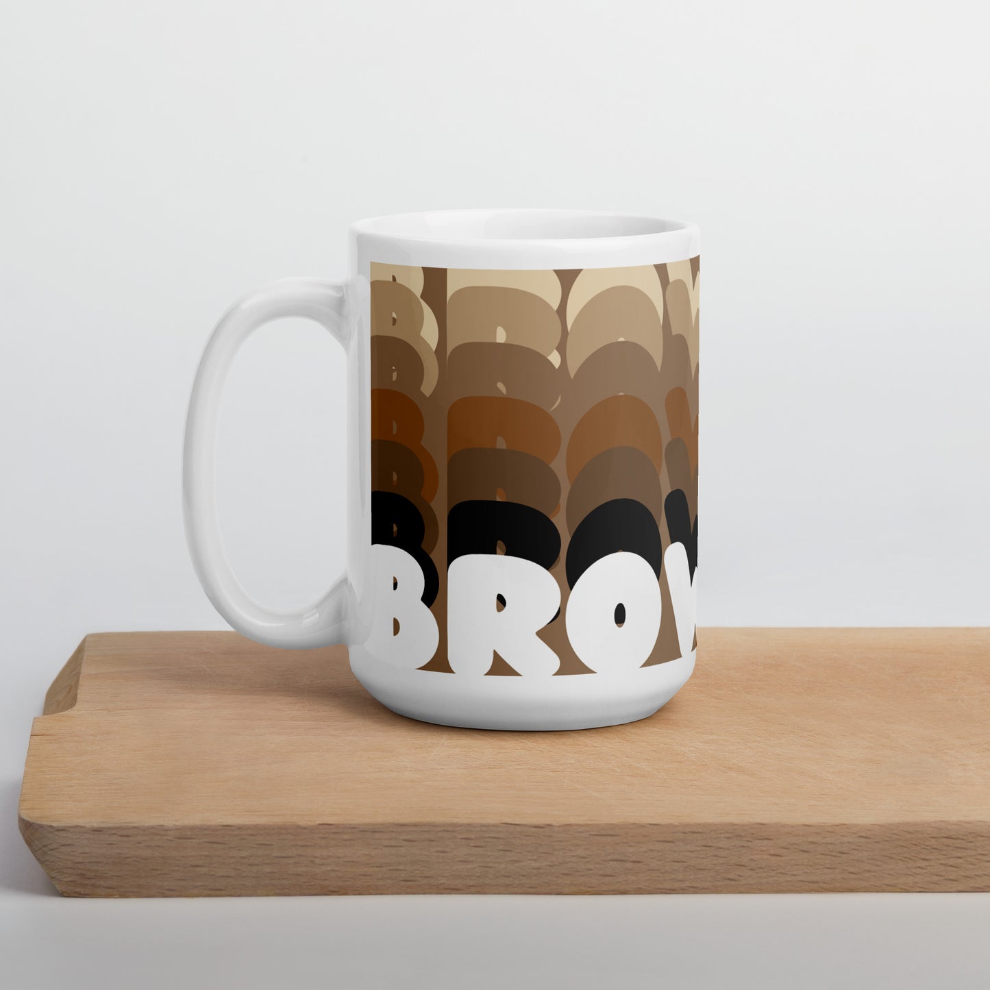 Shades in Brown Mug - 15 Oz Ceramic Mug