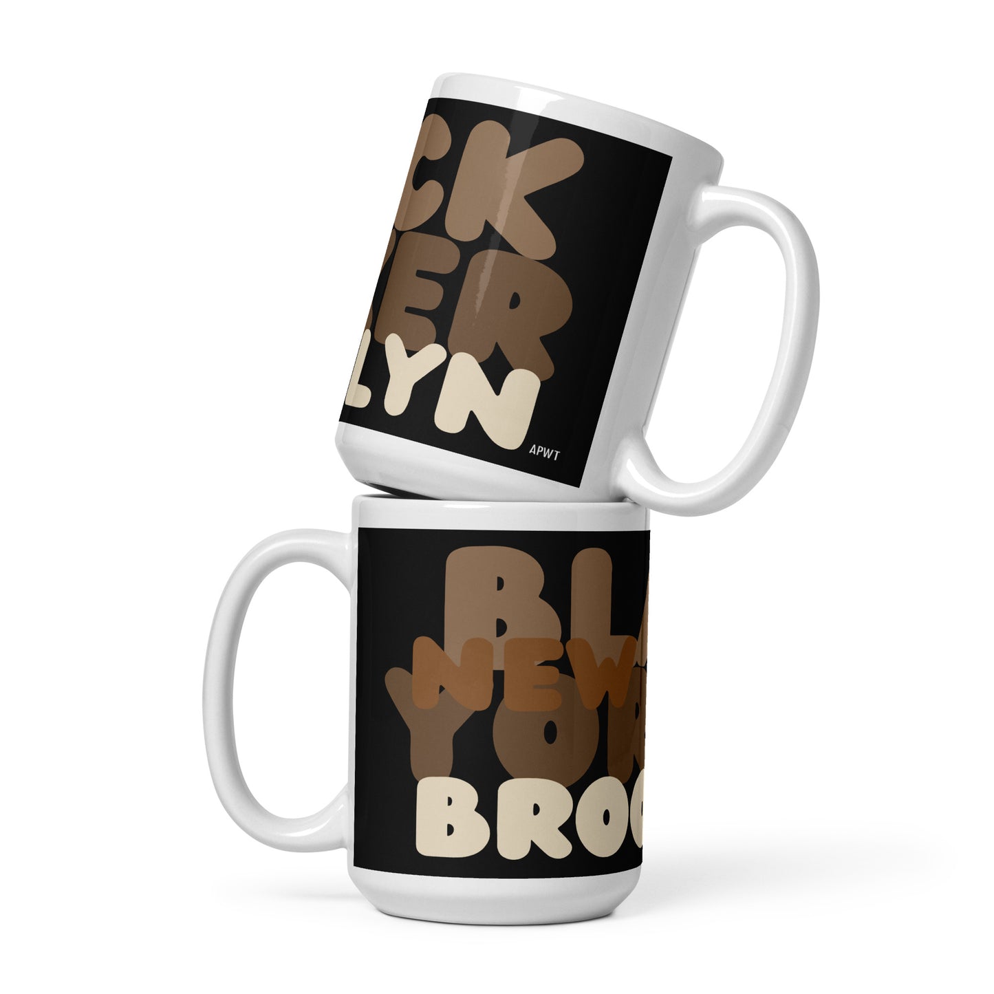 Black New Yorker Brooklyn Mug - 15 Oz Ceramic Mug