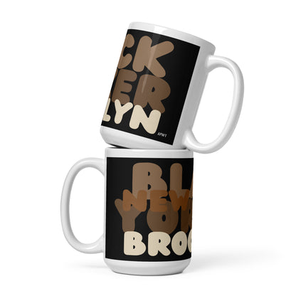 Black New Yorker Brooklyn Mug - 15 Oz Ceramic Mug