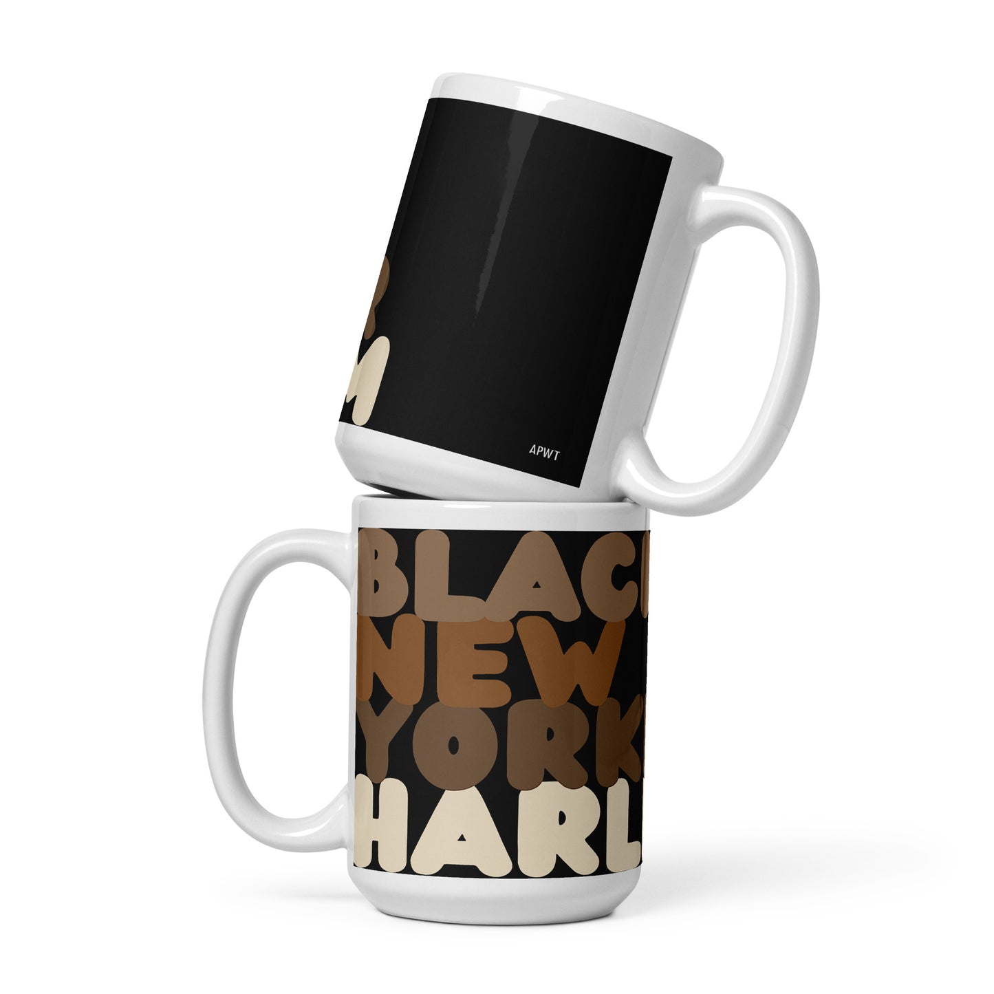 Black New Yorker Harlem Mug - 15 Oz Ceramic Mug